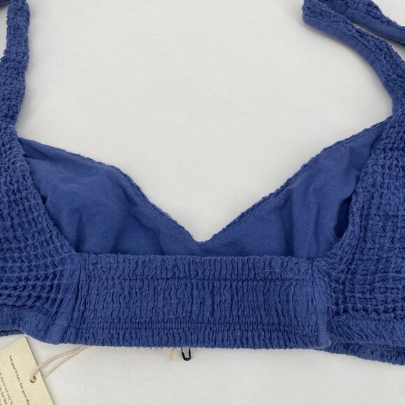 Donni Women’s Size XXL Blue Cotton Waffle Bralette Bra Top NWT - Picture 9 of 10